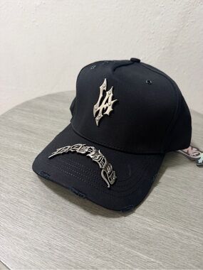 LA dandy Black Metal Accent Baseball Cap